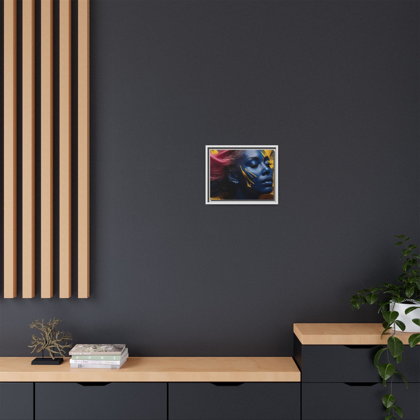 Vibrant Abstract Art Print - Multicolor Framed Canvas Wall Decor