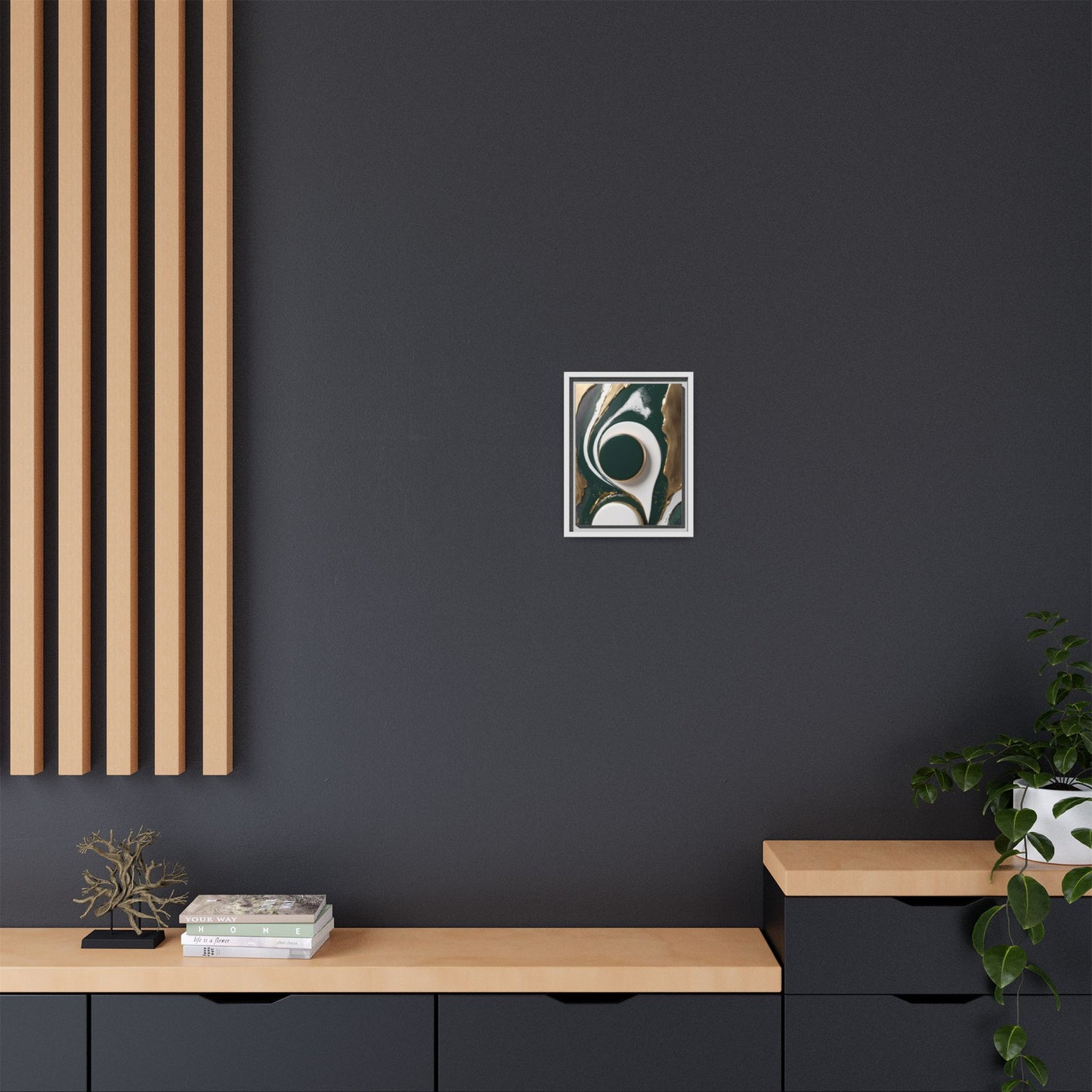 Elegant Abstract Framed Canvas Art - Modern Multi-Color Home Decor