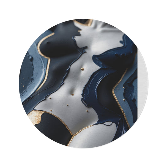 Elegant Abstract Round Rug - Perfect for Home Décor and Modern Spaces