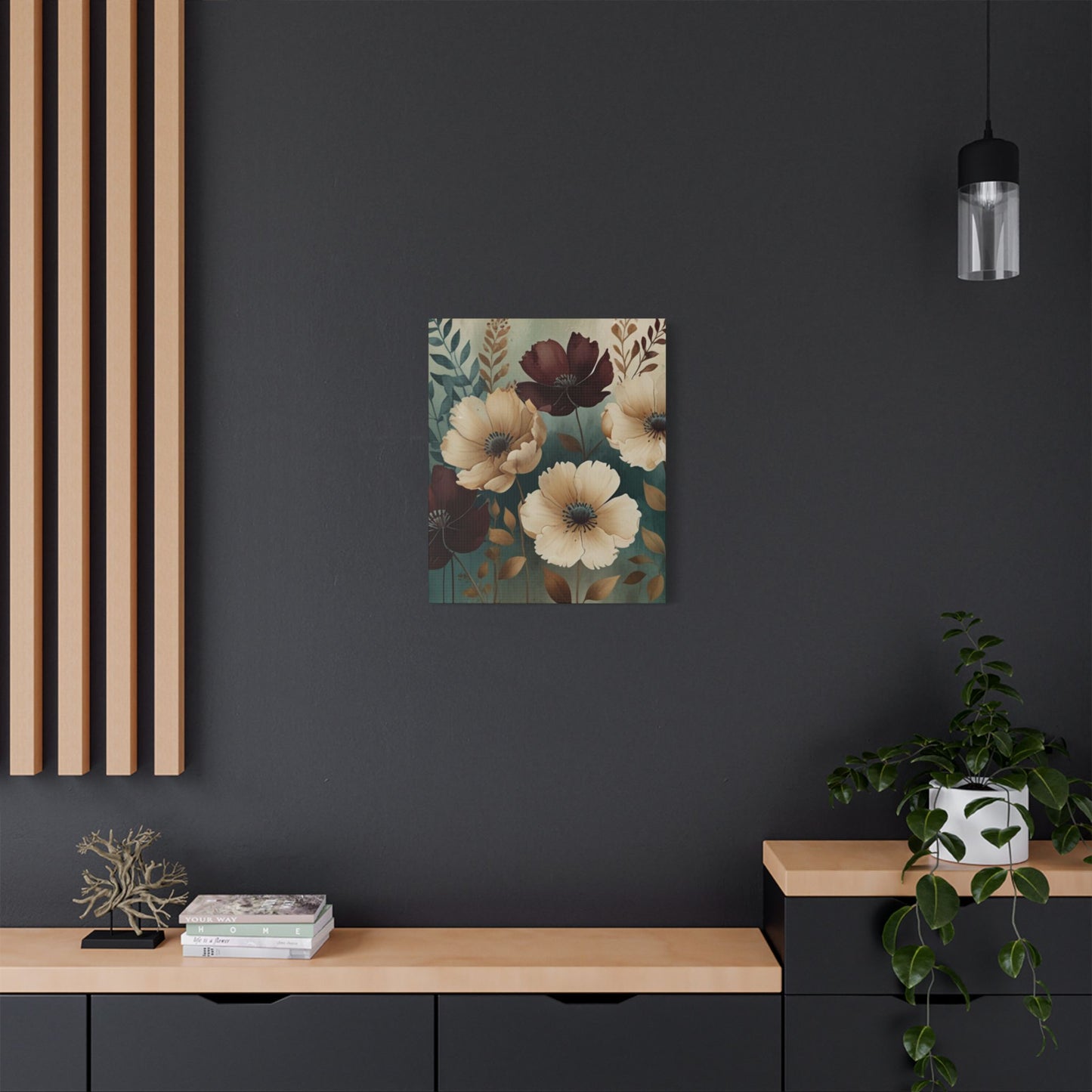 Floral Satin Canvas Art | Nature-Inspired Wall Décor