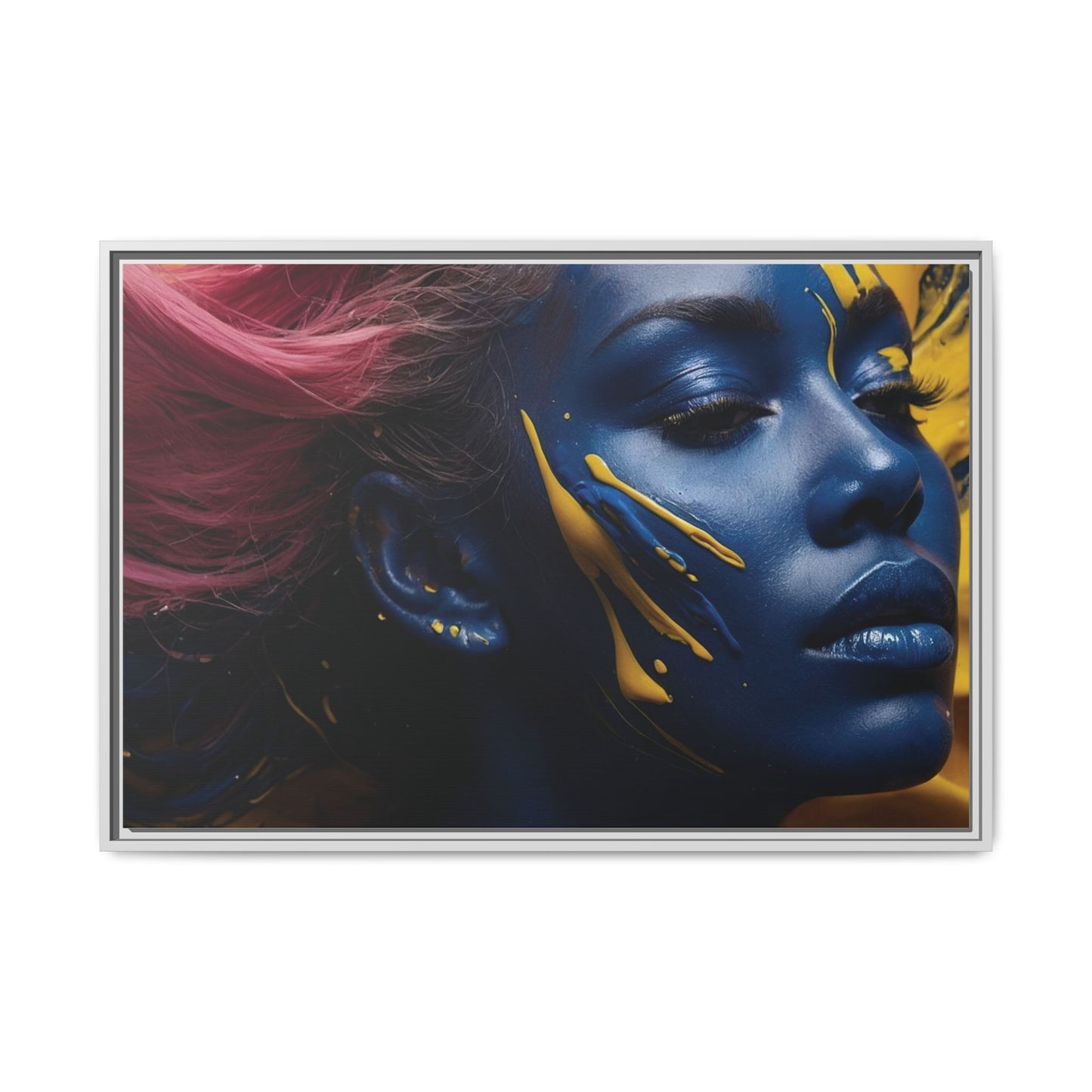Vibrant Abstract Art Print - Multicolor Framed Canvas Wall Decor