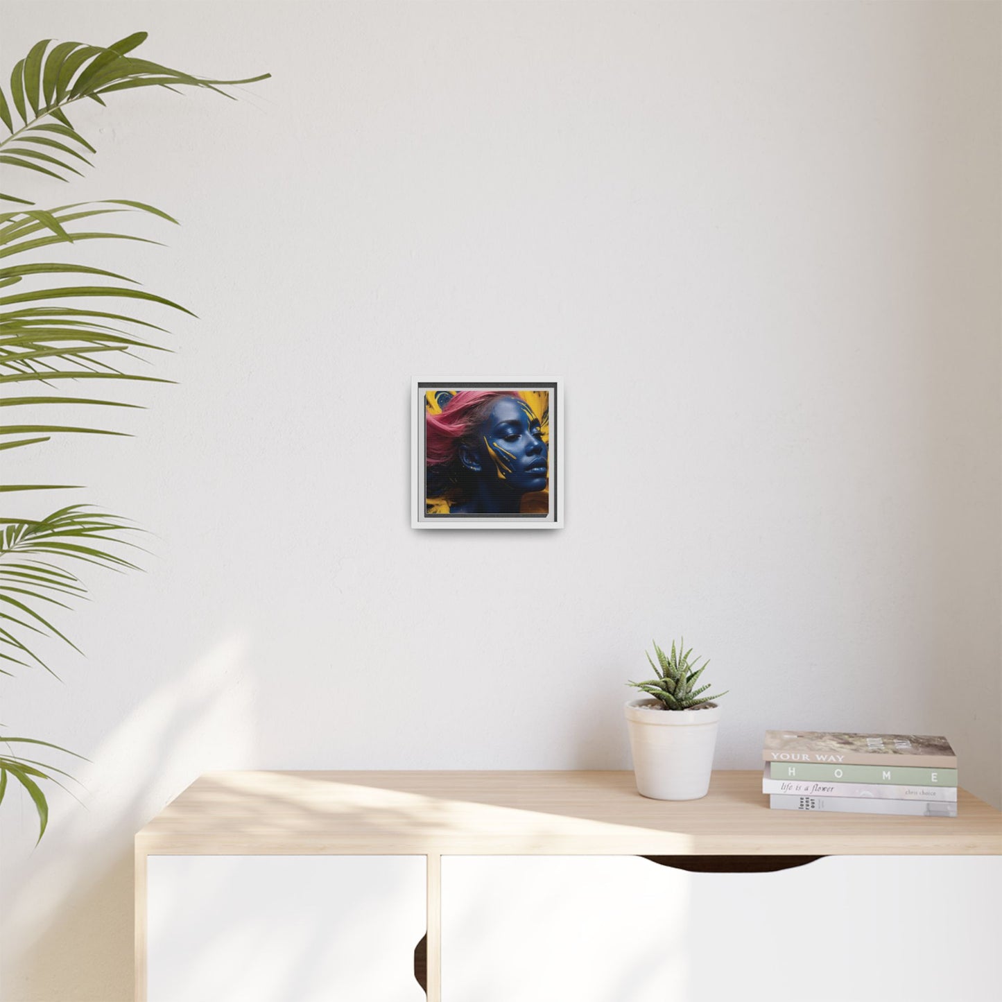 Vibrant Abstract Art Print - Multicolor Framed Canvas Wall Decor