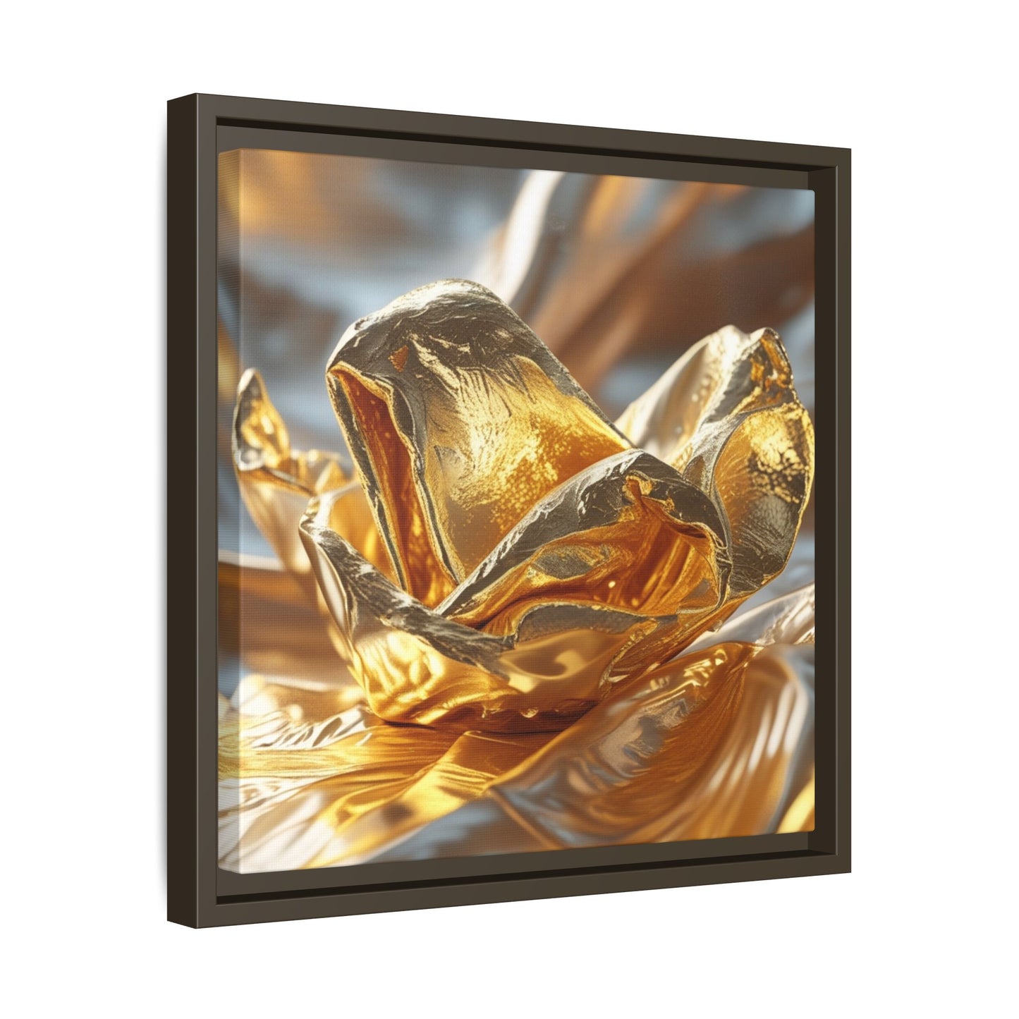 Gold Foil Rose Canvas Art - Elegant Home Decor