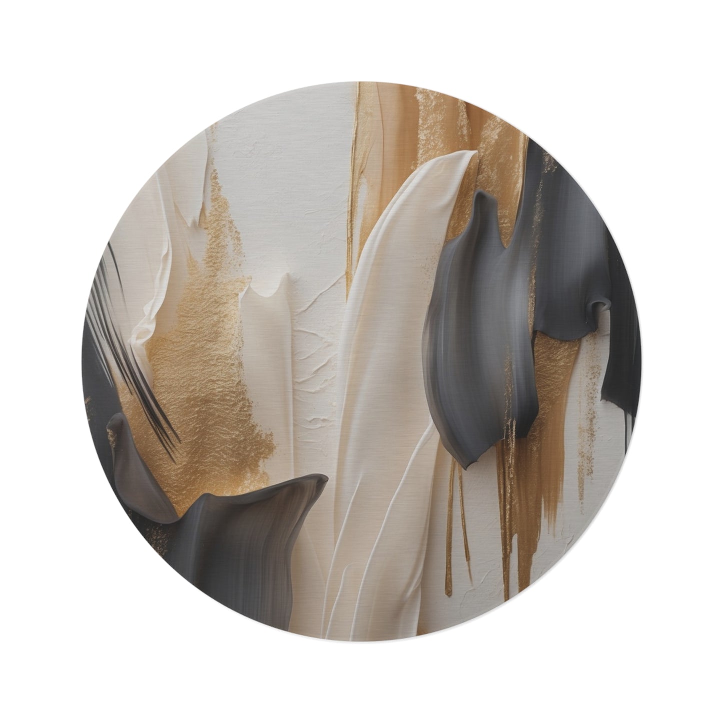 Elegant Abstract Round Rug - Cozy Home Decor for Modern Living Spaces
