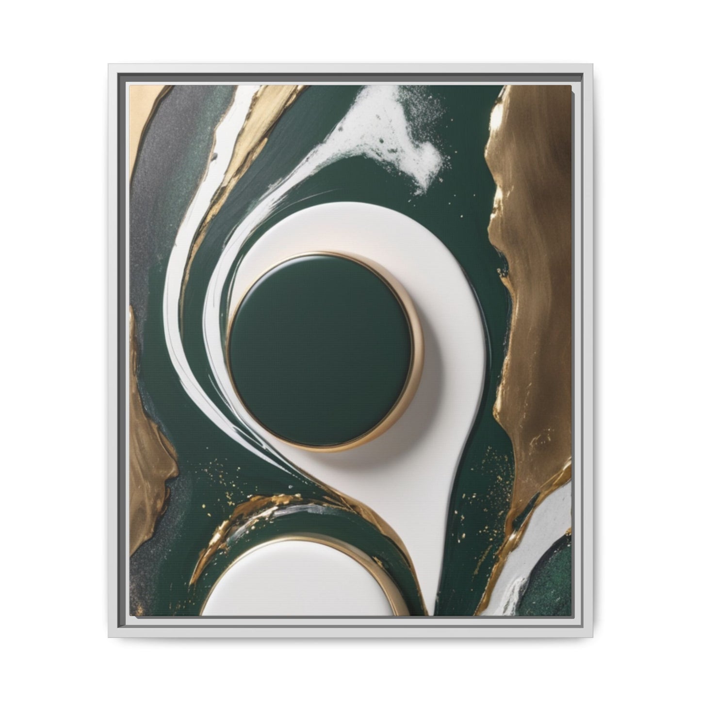 Elegant Abstract Framed Canvas Art - Modern Multi-Color Home Decor