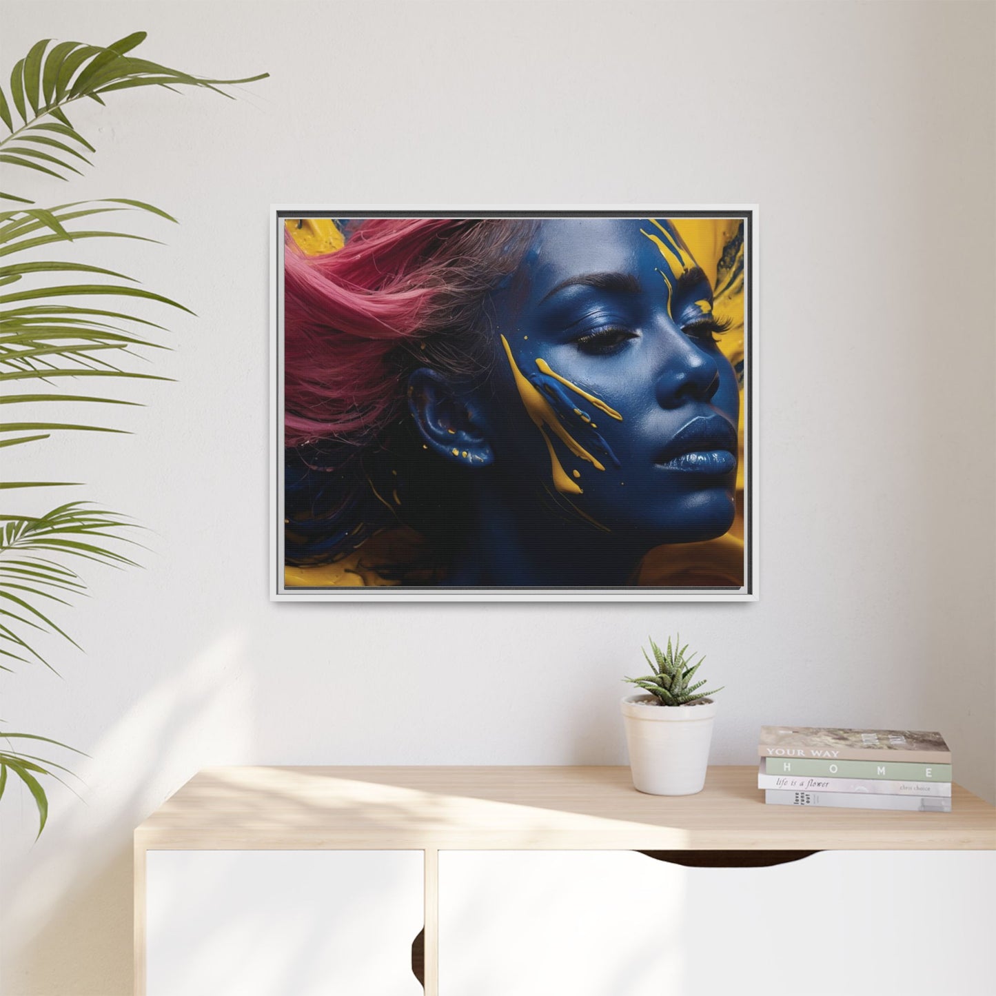 Vibrant Abstract Art Print - Multicolor Framed Canvas Wall Decor