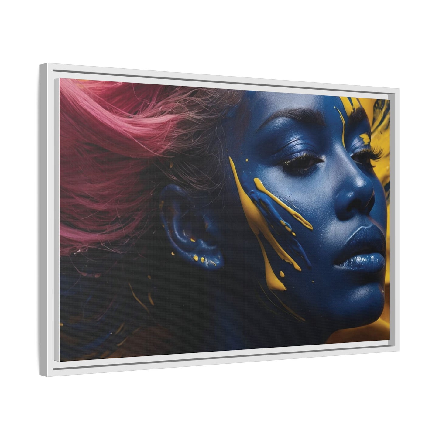 Vibrant Abstract Art Print - Multicolor Framed Canvas Wall Decor