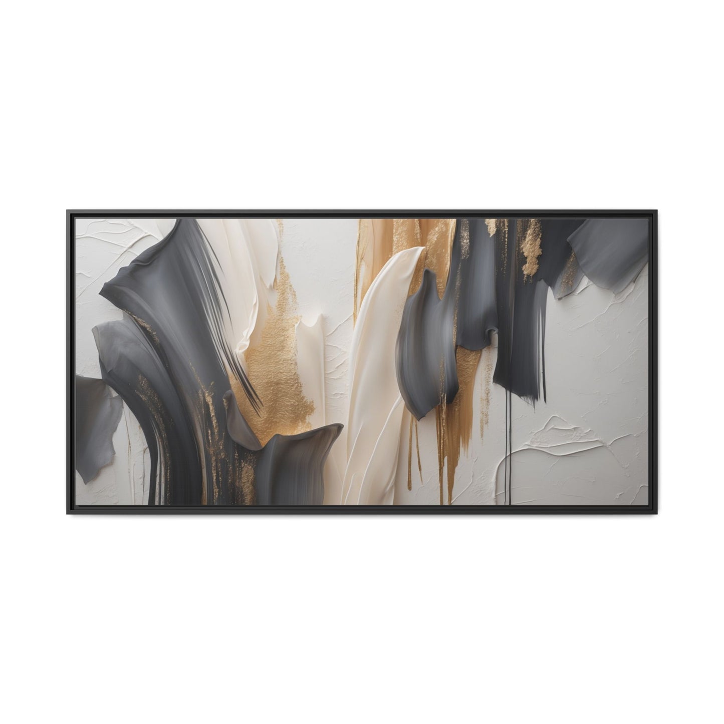 Abstract Multi-Color Framed Canvas Art - Modern Home Decor
