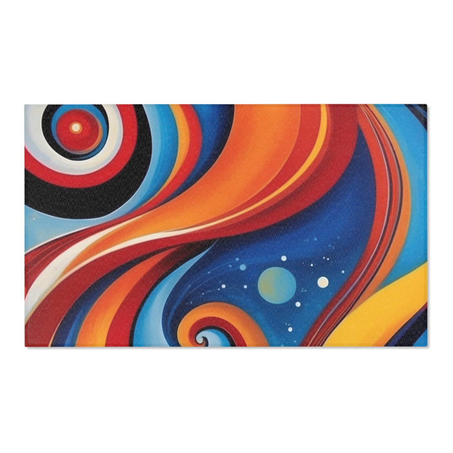 Vibrant Swirl Area Rug - Abstract Colorful Design for Modern Homes