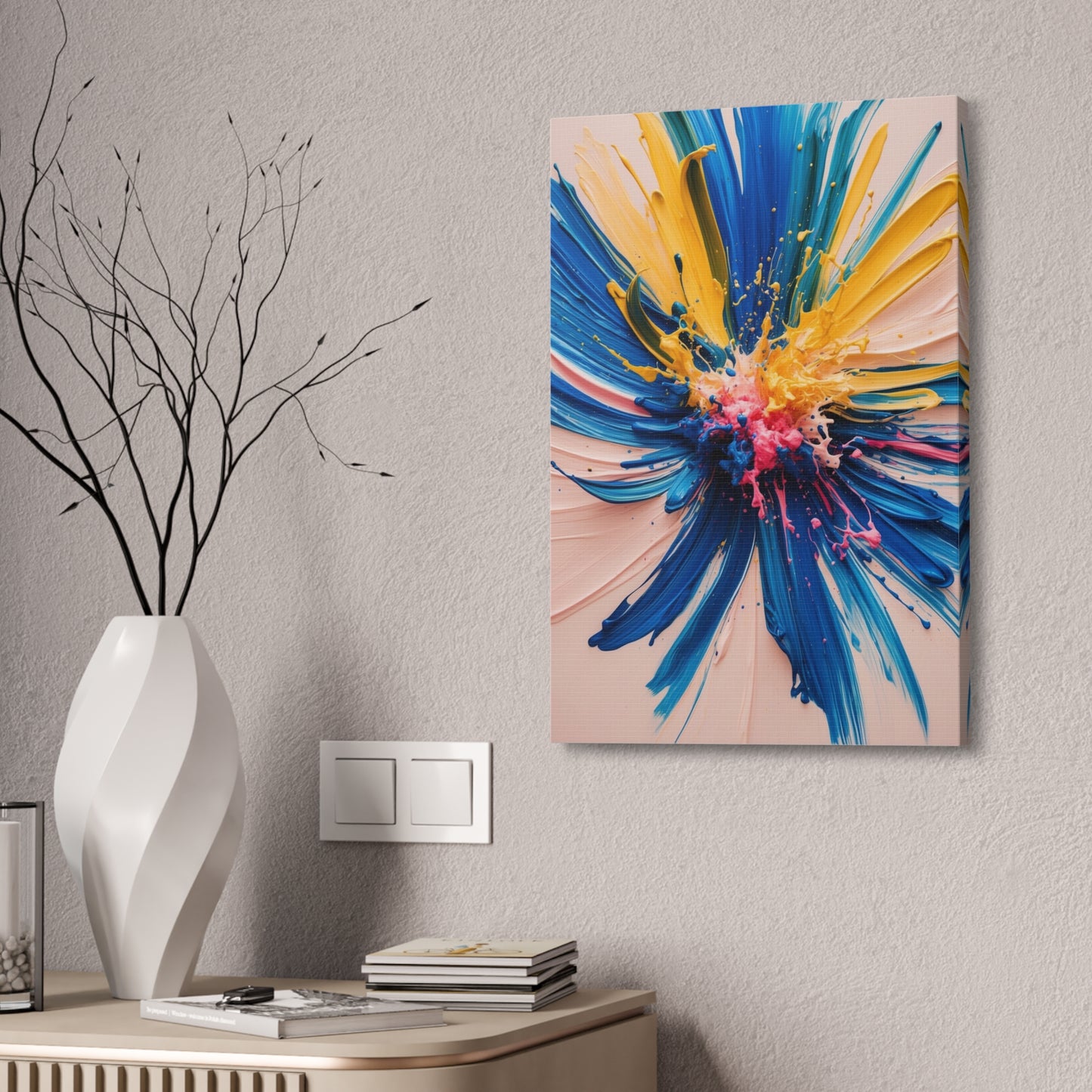 Vibrant Abstract Canvas Art - Color Explosion Wall Decor