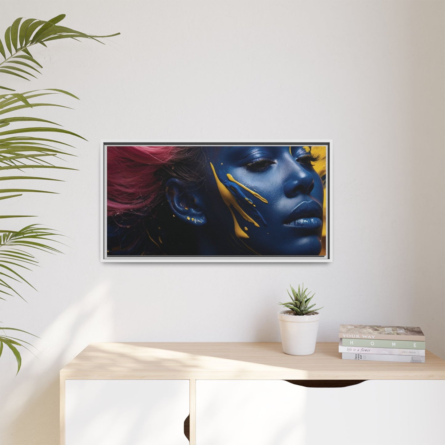 Vibrant Abstract Art Print - Multicolor Framed Canvas Wall Decor