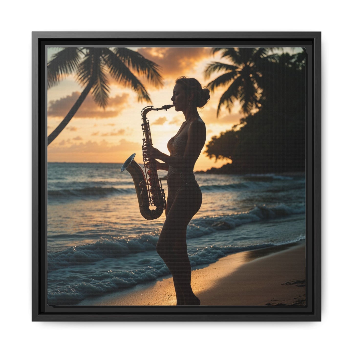 Saxophone Sunset on the beach