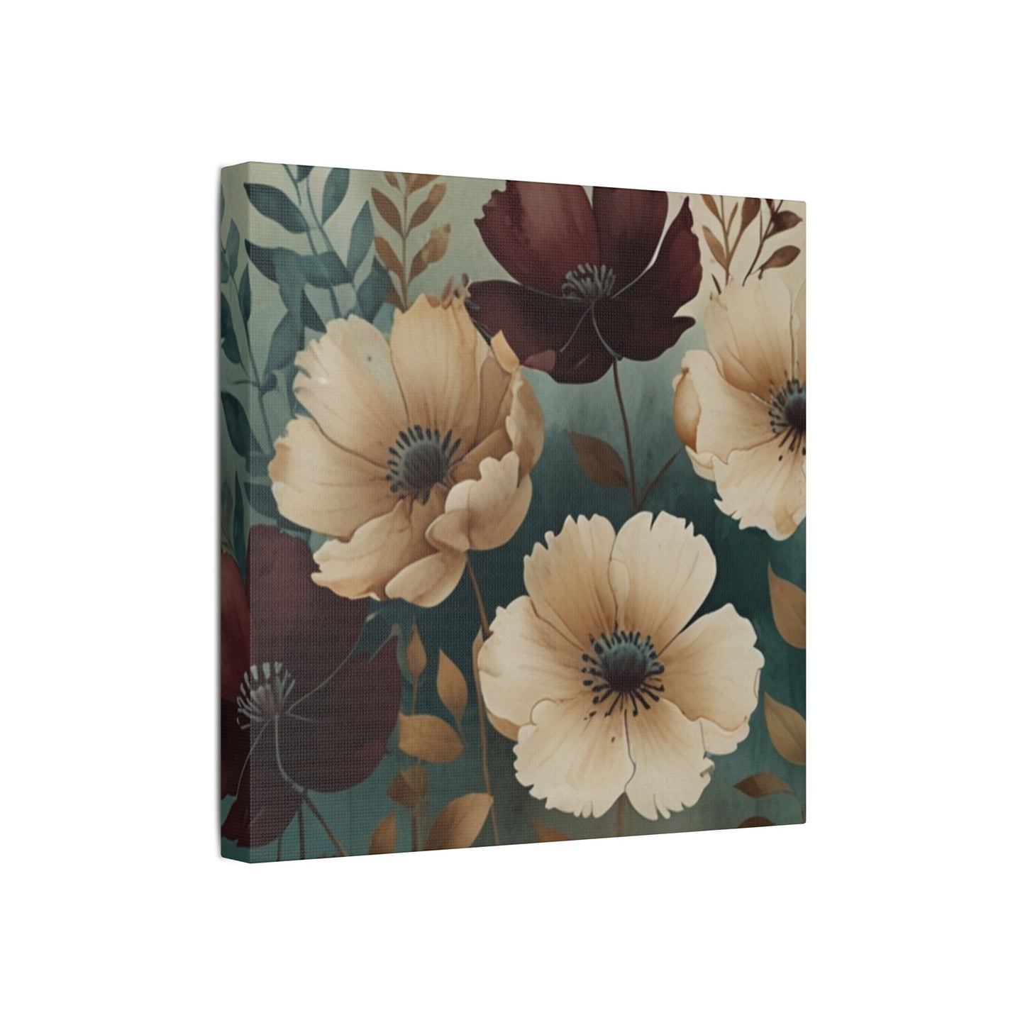 Floral Satin Canvas Art | Nature-Inspired Wall Décor