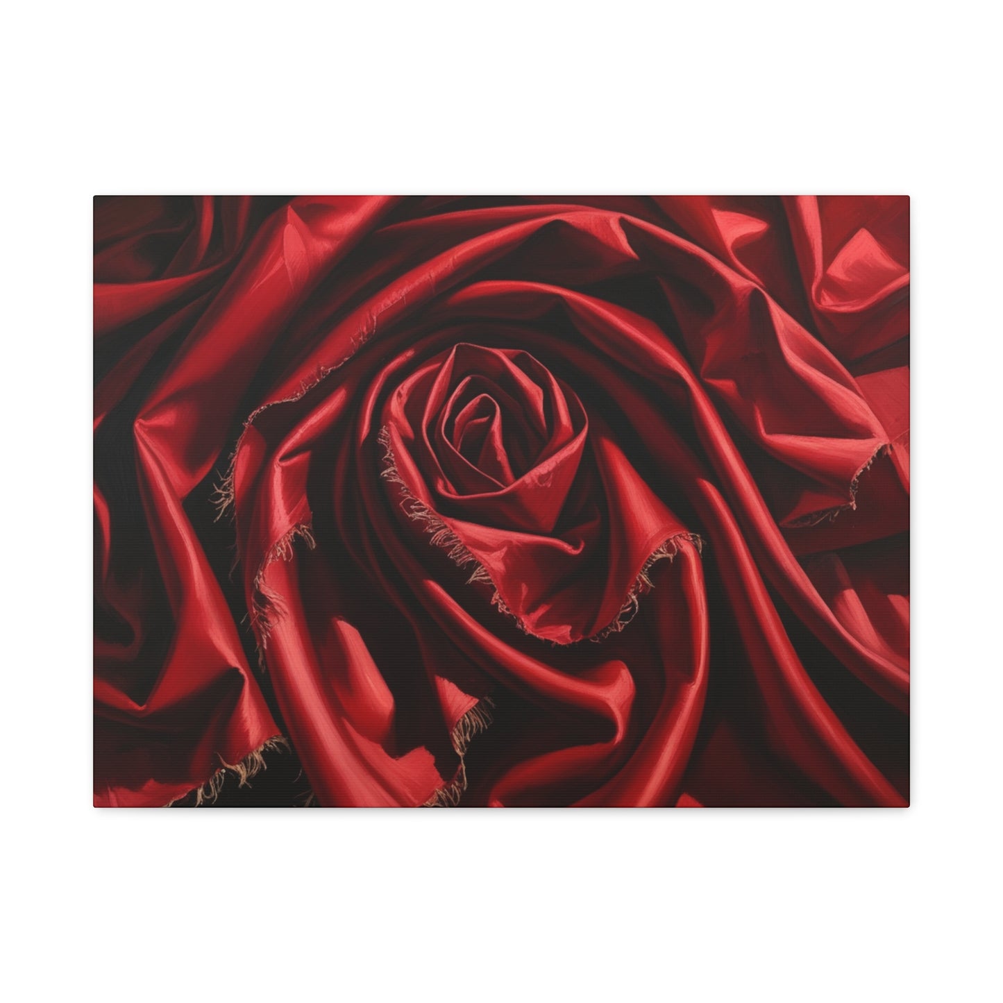 Elegant Red Rose Canvas Wall Art - Stretched Matte Decoration