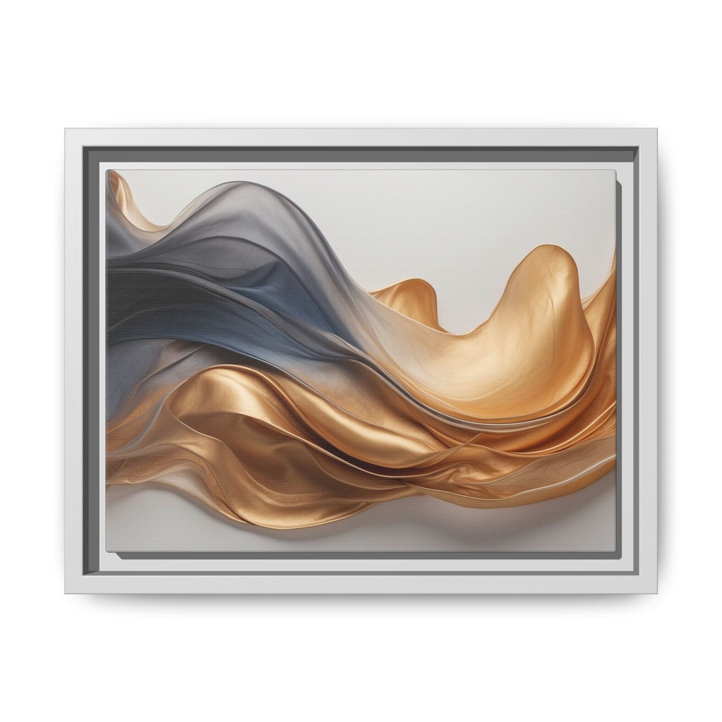 Abstract Matte Canvas Art Print - Framed Multi-color Wall Decor