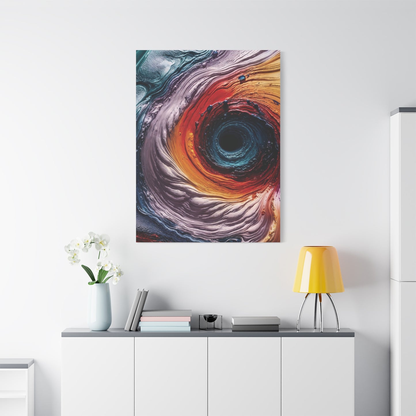 Vibrant Abstract Wall Art Canvas - Swirling Colors