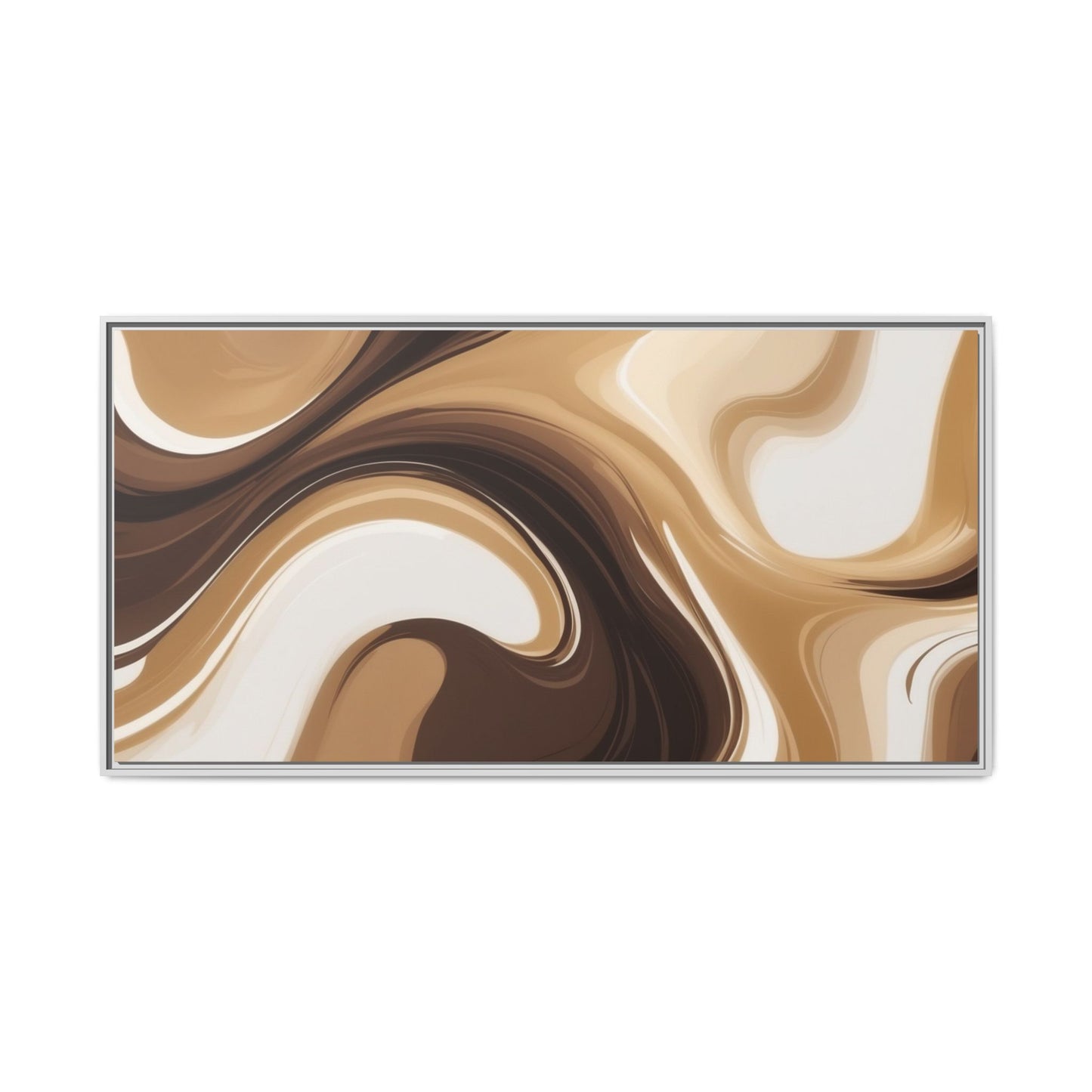 Abstract Wave Framed Canvas Art - Multi-Color Home Decor