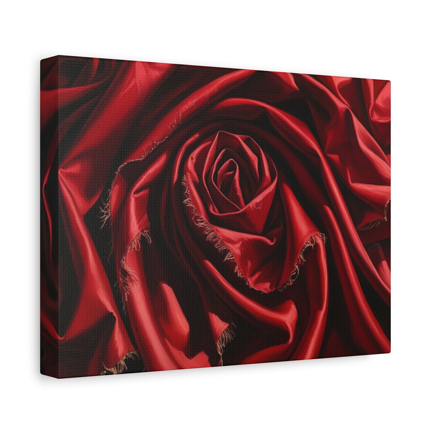 Elegant Red Rose Canvas Wall Art - Stretched Matte Decoration
