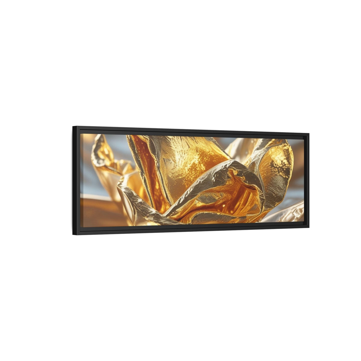 Gold Foil Rose Canvas Art - Elegant Home Decor