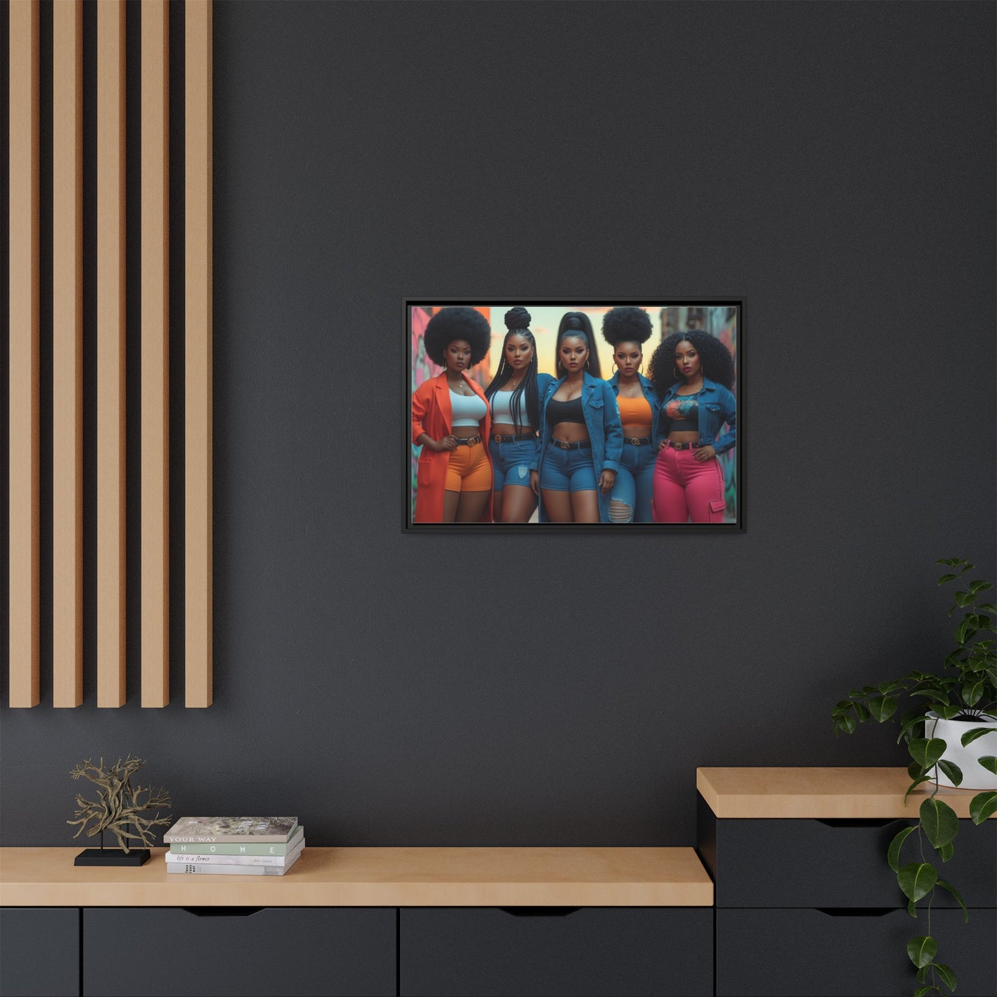 Matte Canvas, Framed (Multi-color)