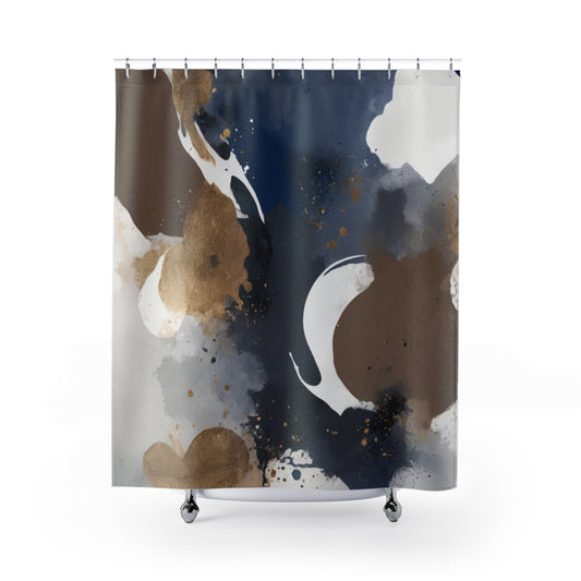 Elegant Abstract Art Shower Curtain – Chic Home Décor