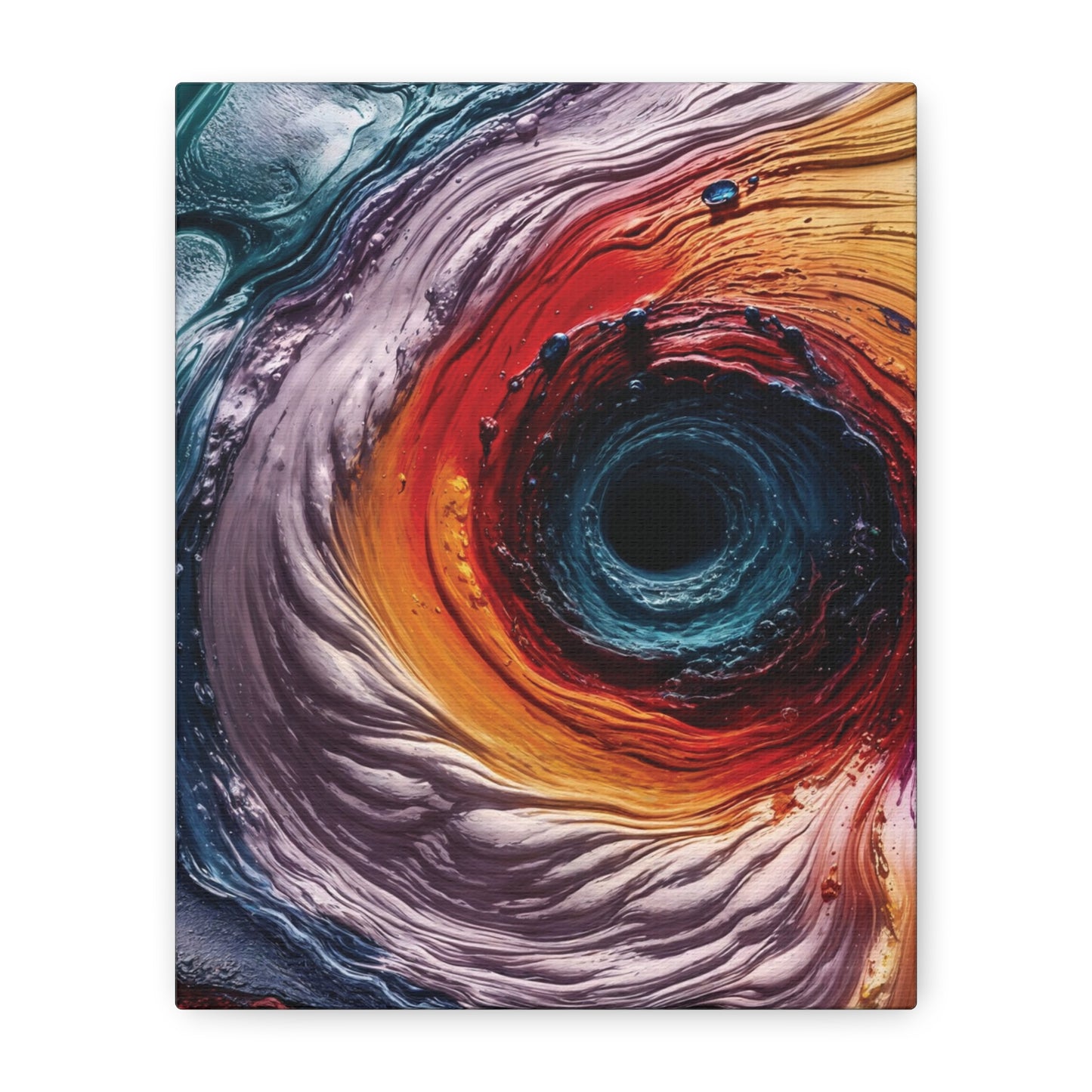 Vibrant Abstract Wall Art Canvas - Swirling Colors