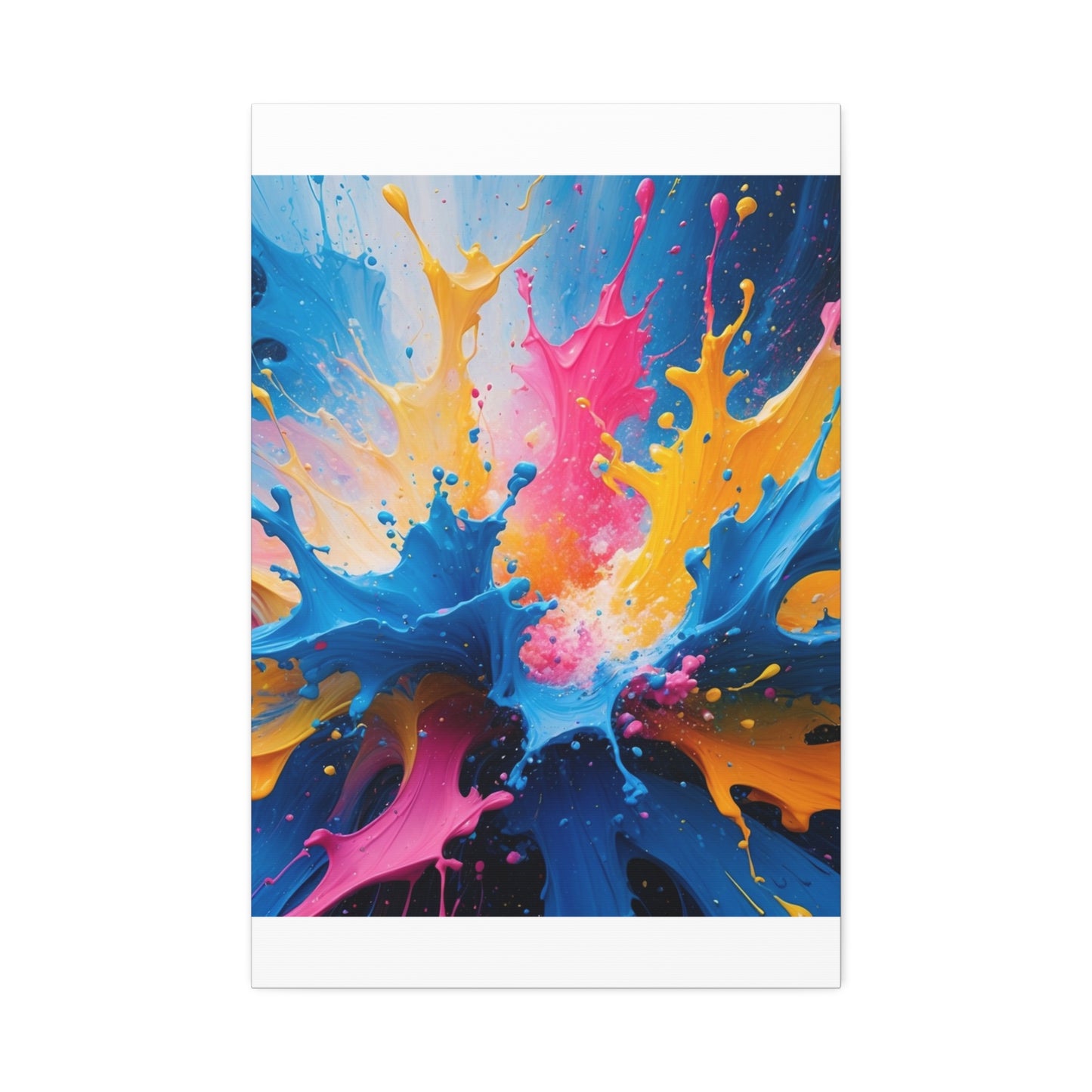 Vibrant Abstract Canvas Art - Colorful Splash Wall Decor