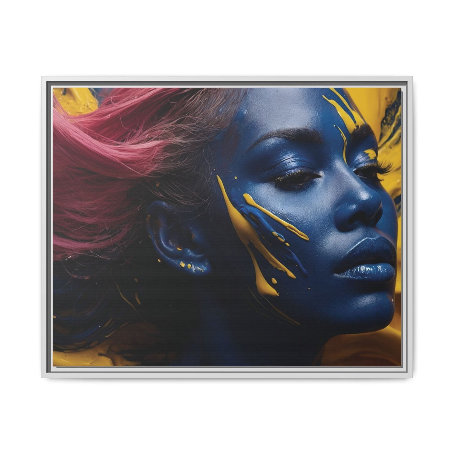 Vibrant Abstract Art Print - Multicolor Framed Canvas Wall Decor