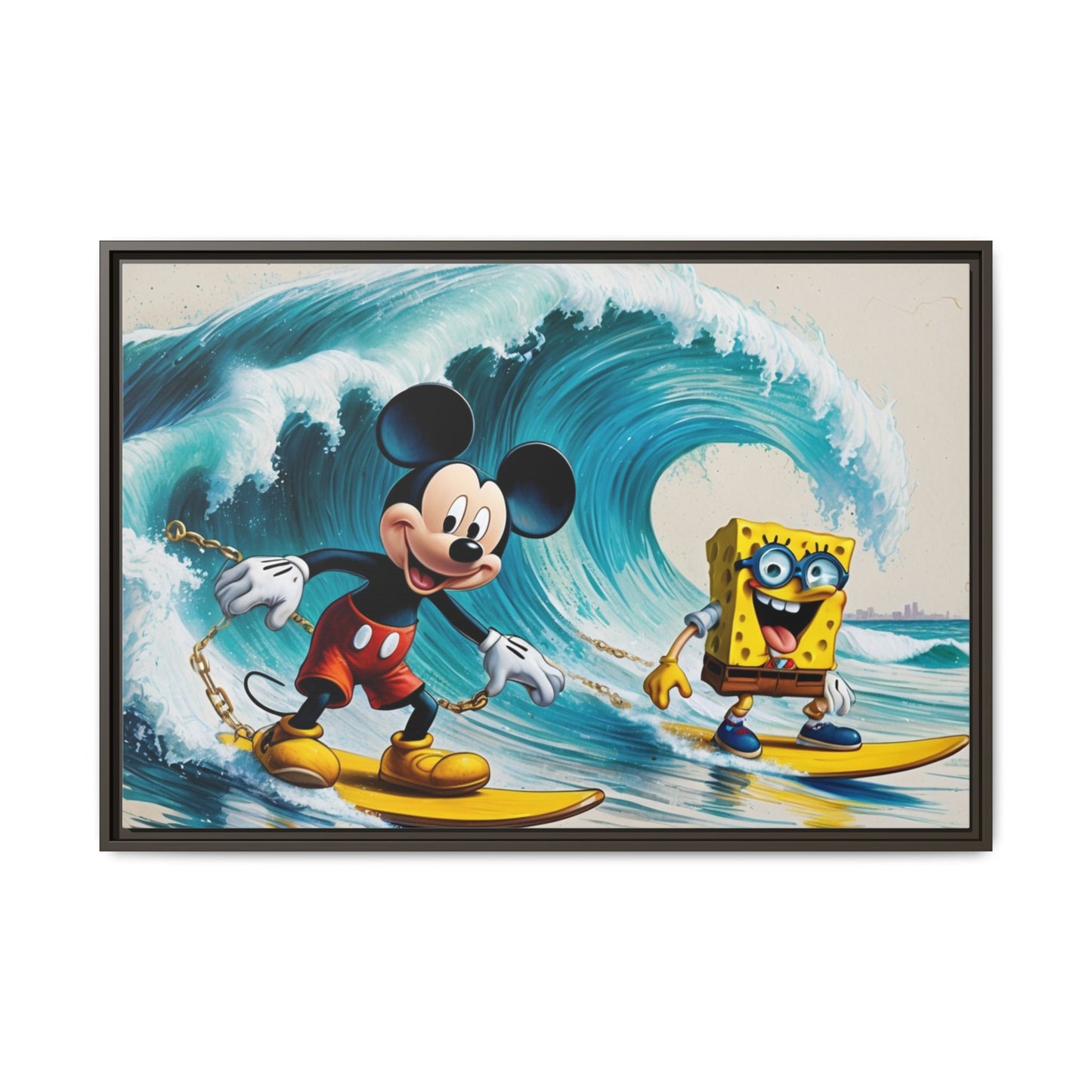 Vibrant Framed Art Print - Bold Floral Fantasy
