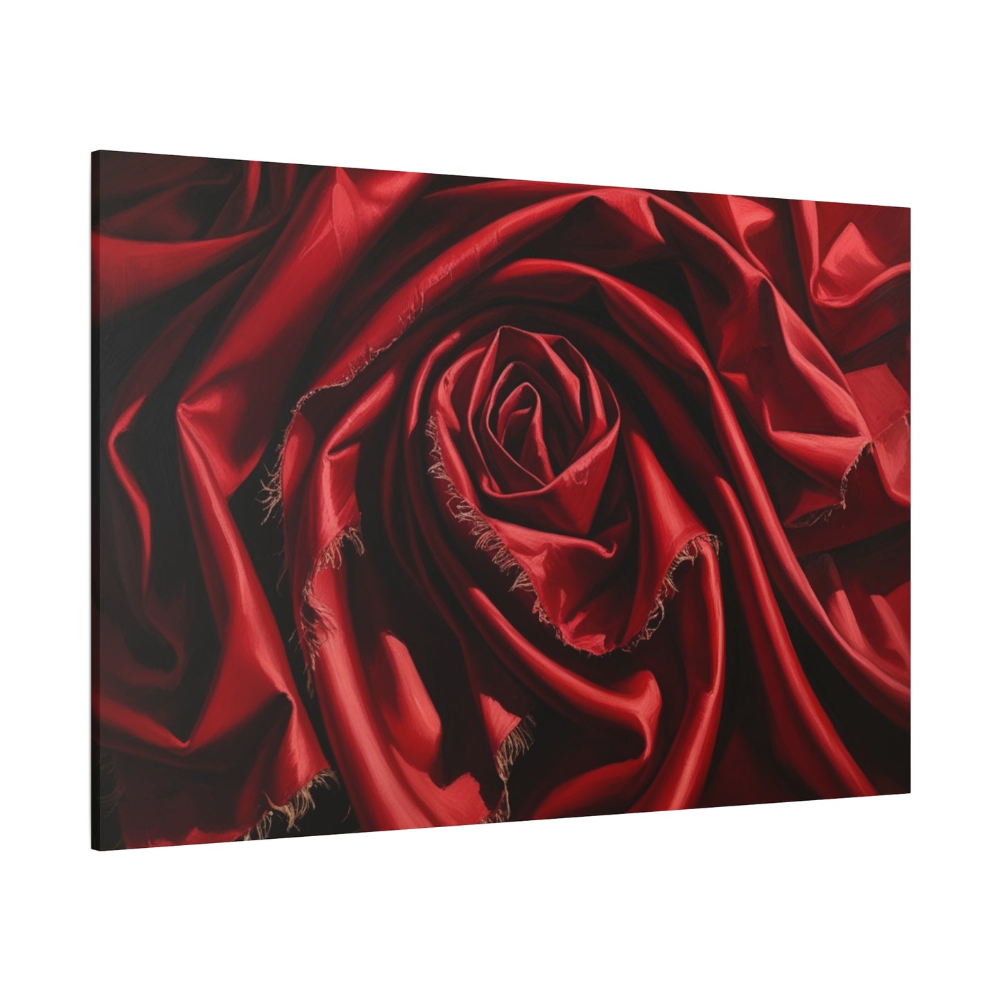 Elegant Red Rose Canvas Wall Art - Stretched Matte Decoration