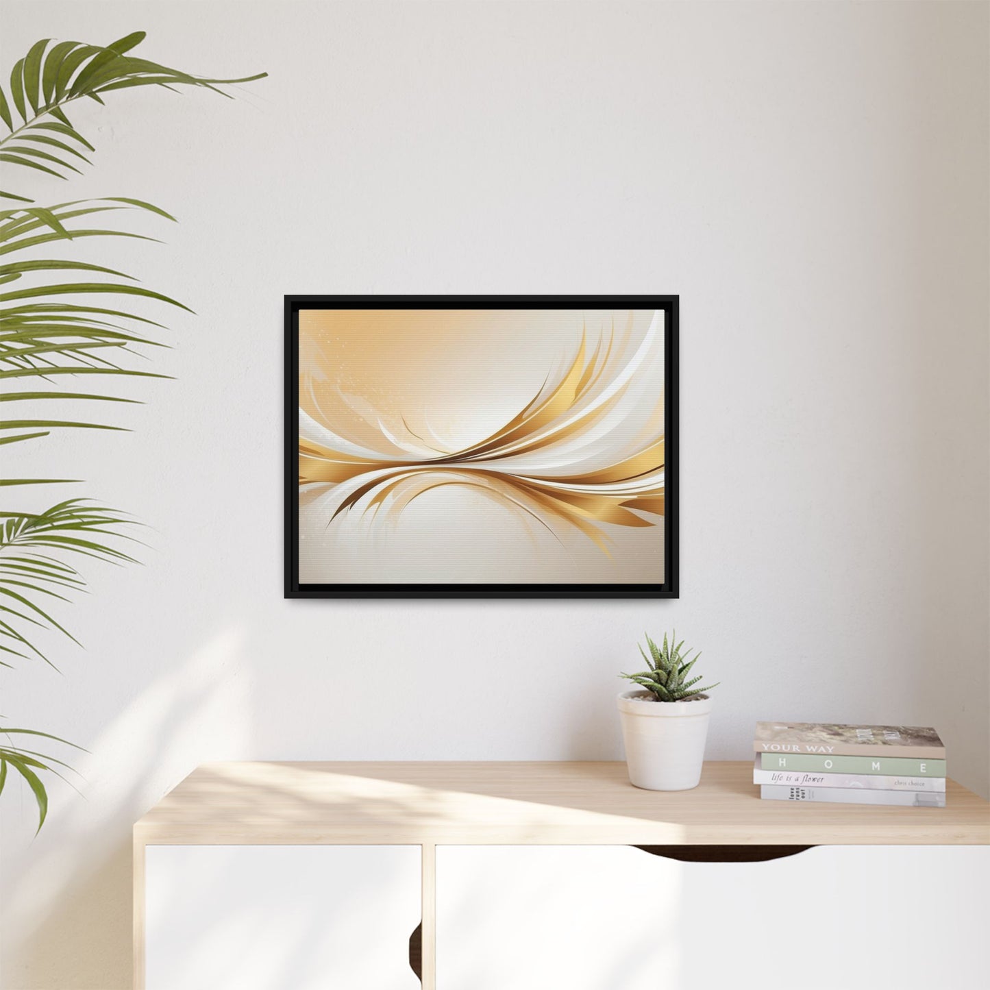Modern Abstract Wall Art - Framed Matte Canvas Decor