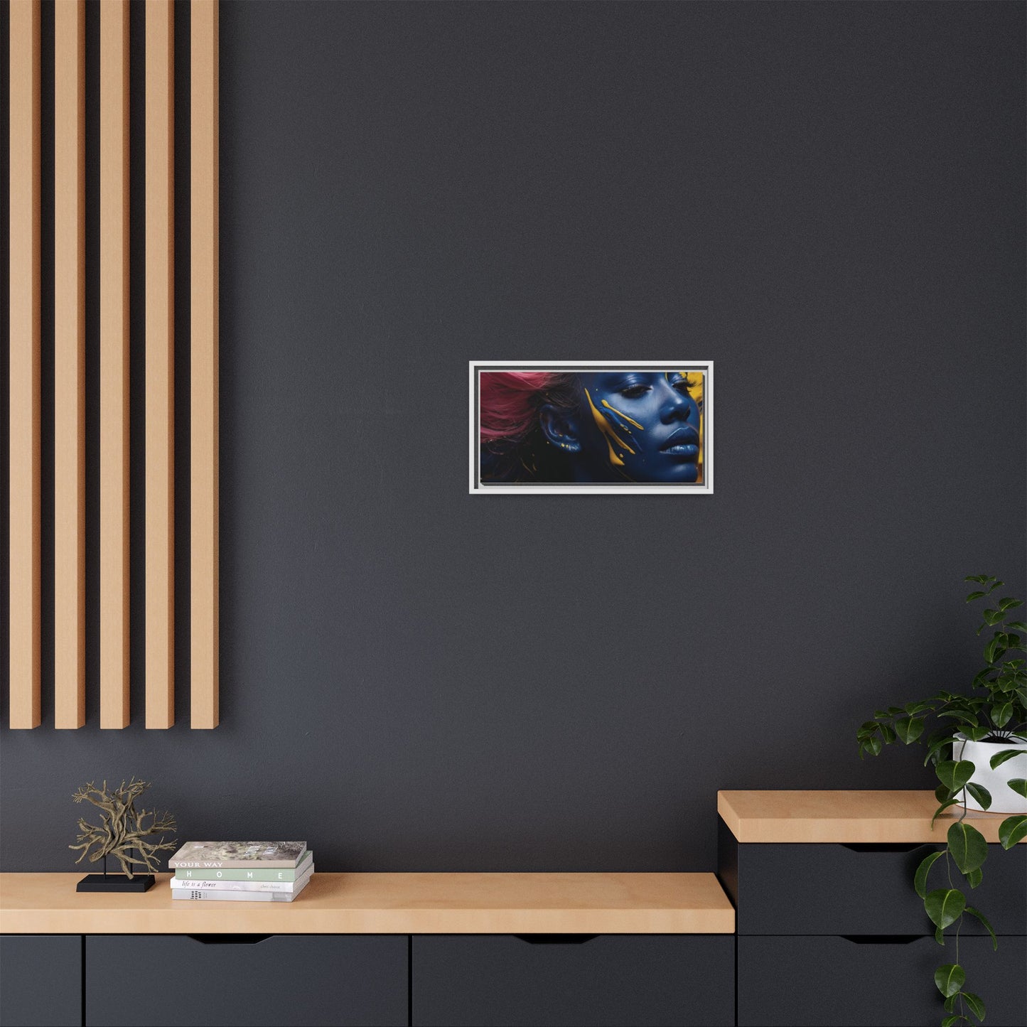 Vibrant Abstract Art Print - Multicolor Framed Canvas Wall Decor