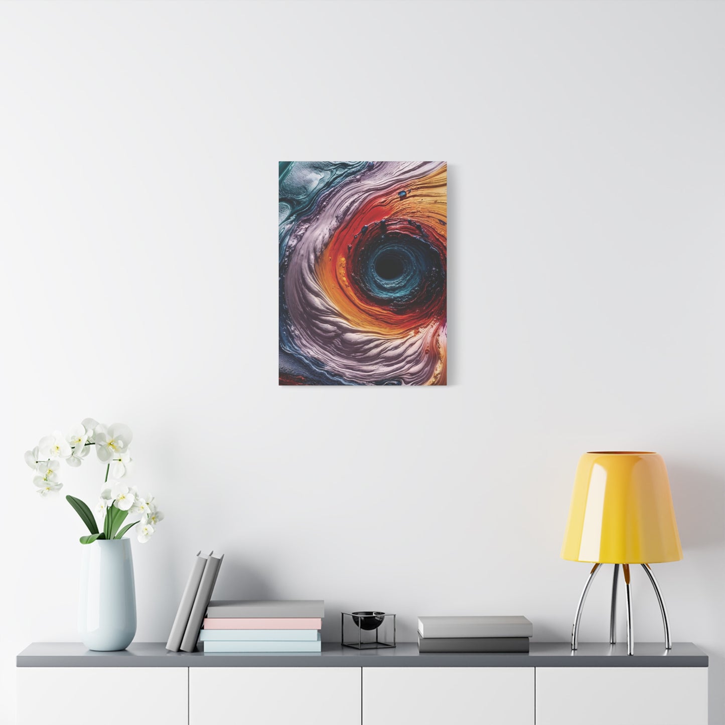 Vibrant Abstract Wall Art Canvas - Swirling Colors