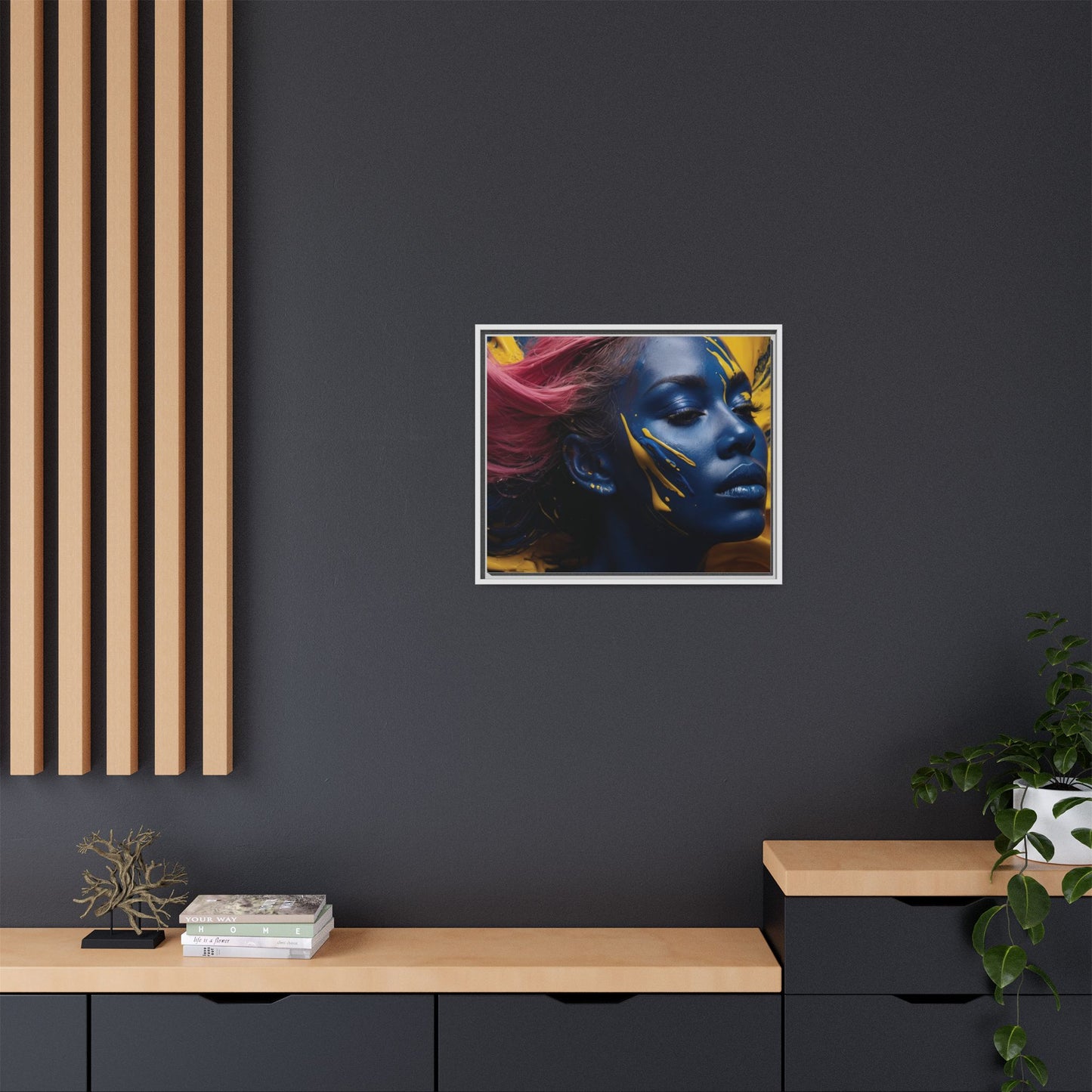 Vibrant Abstract Art Print - Multicolor Framed Canvas Wall Decor