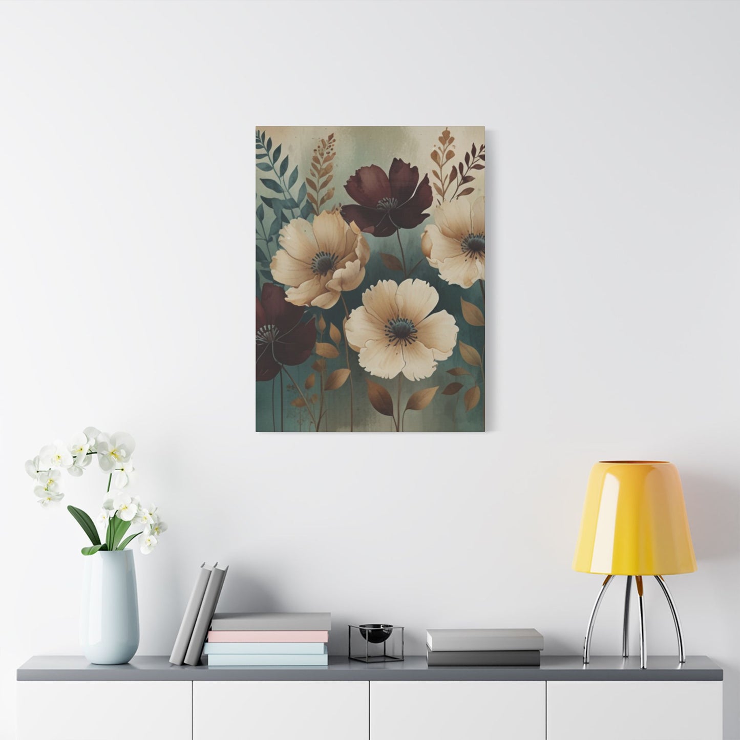 Floral Satin Canvas Art | Nature-Inspired Wall Décor