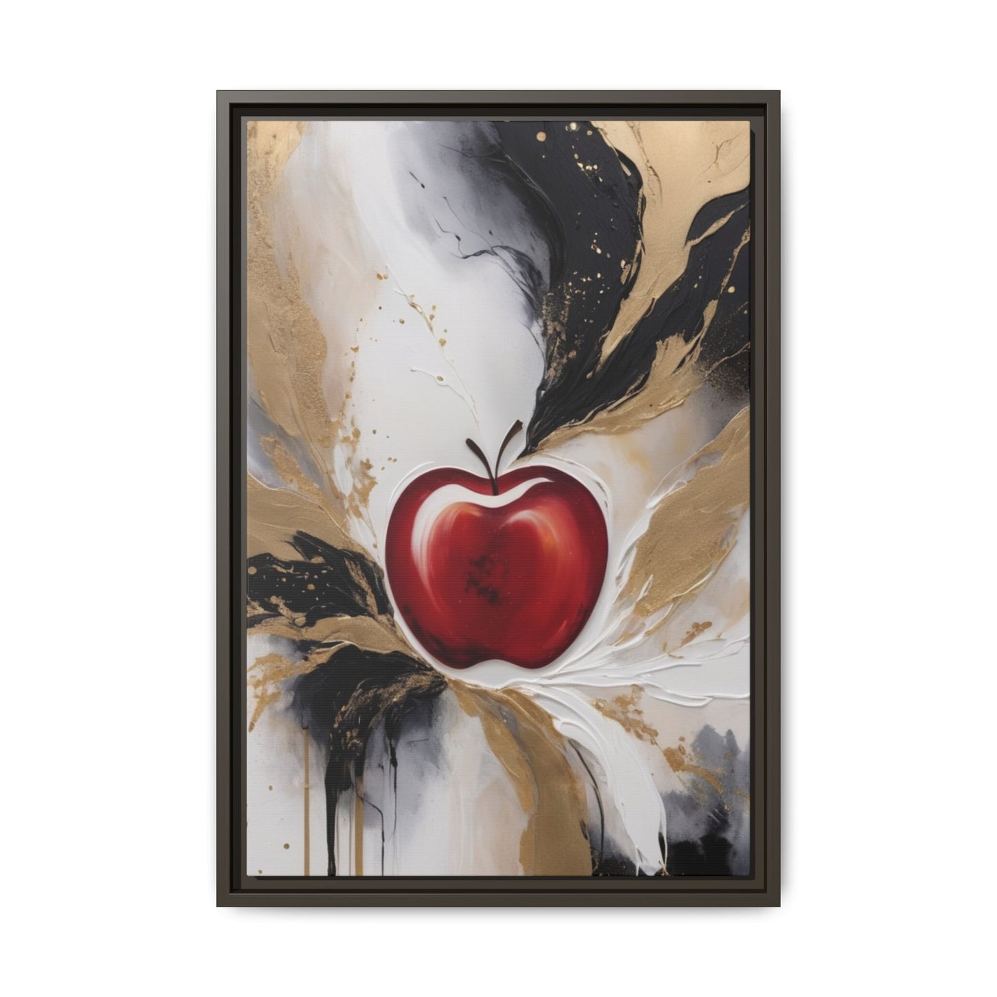 Elegant Apple Canvas Art Print - Framed Wall Decor