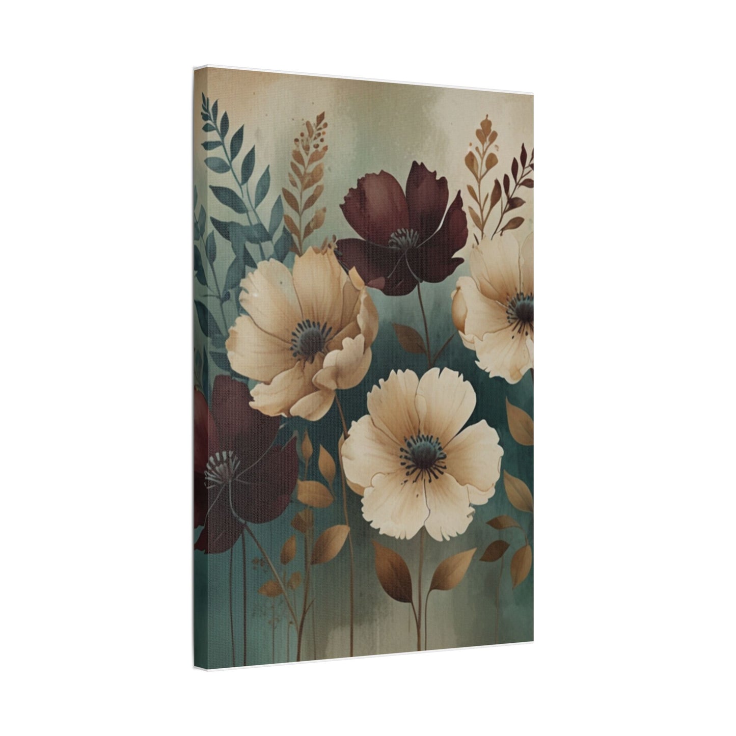 Floral Satin Canvas Art | Nature-Inspired Wall Décor