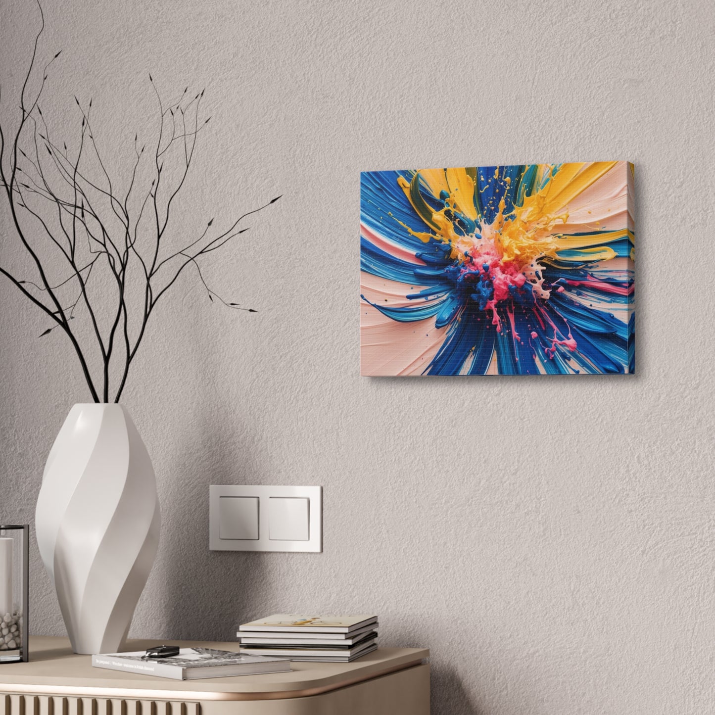 Vibrant Abstract Canvas Art - Color Explosion Wall Decor