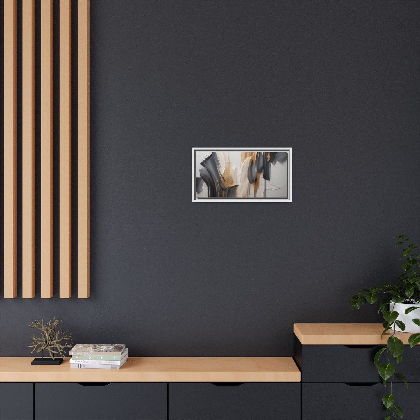 Abstract Multi-Color Framed Canvas Art - Modern Home Decor