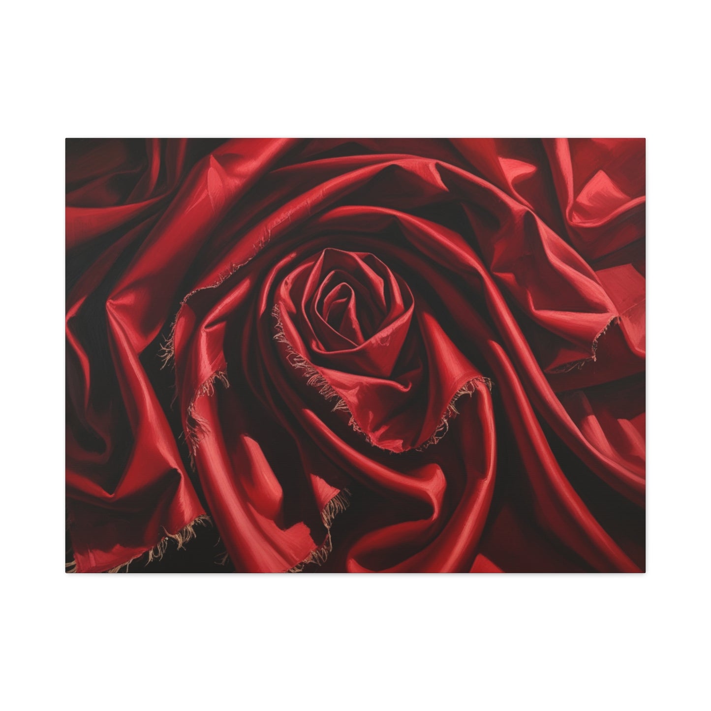 Elegant Red Rose Canvas Wall Art - Stretched Matte Decoration