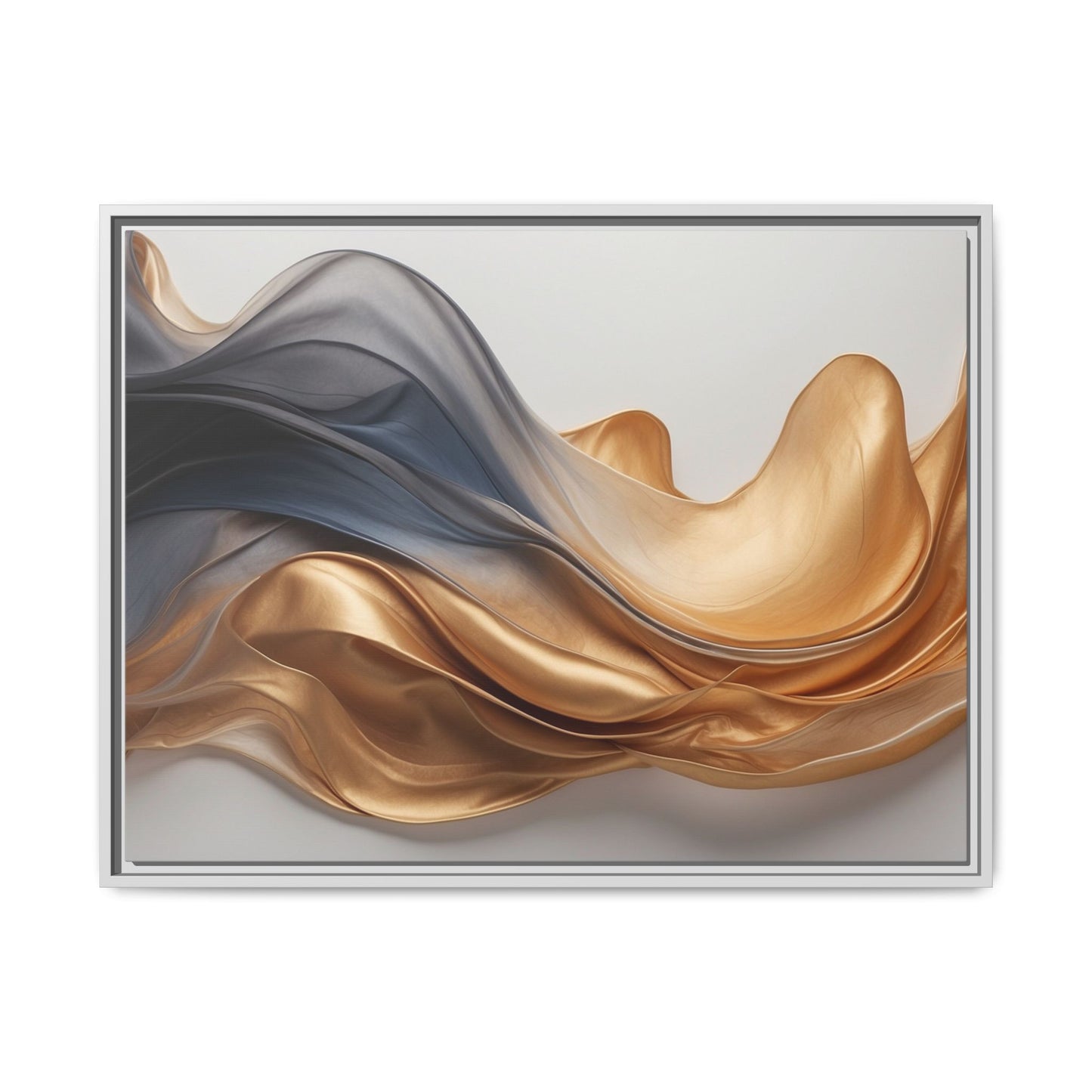 Abstract Matte Canvas Art Print - Framed Multi-color Wall Decor