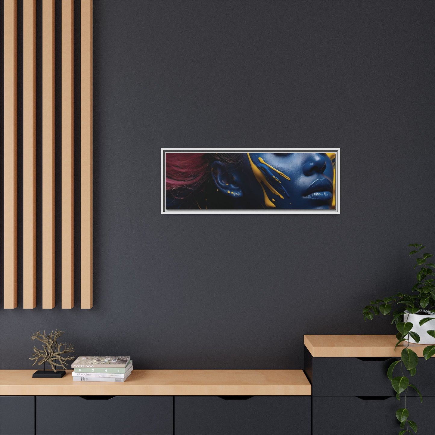 Vibrant Abstract Art Print - Multicolor Framed Canvas Wall Decor