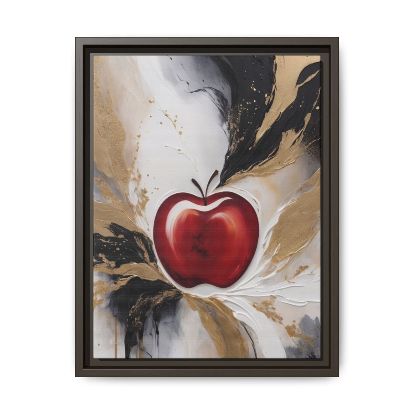 Elegant Apple Canvas Art Print - Framed Wall Decor