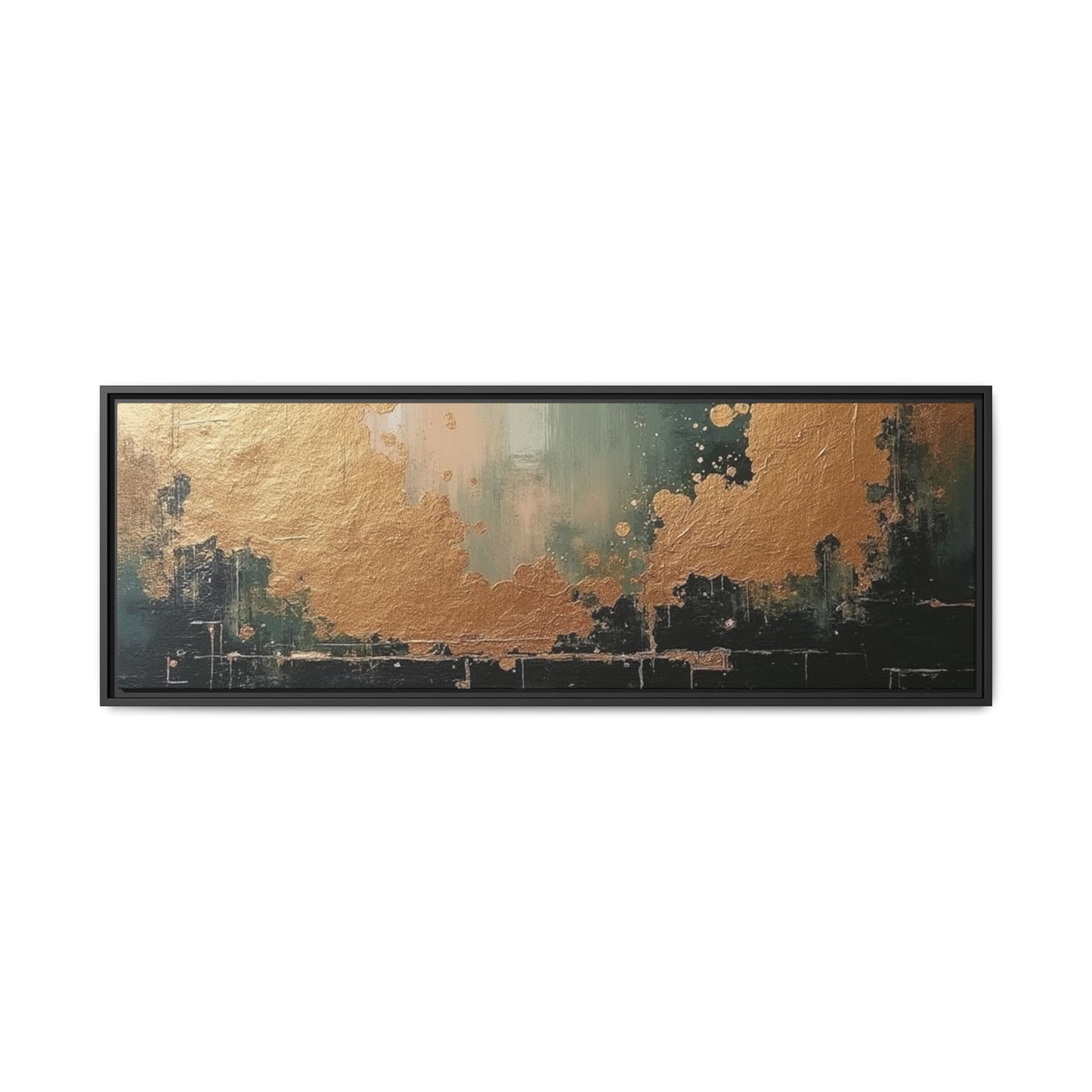 Elegant Matte Canvas Wall Art - Multi-Color Abstract Framed Decor