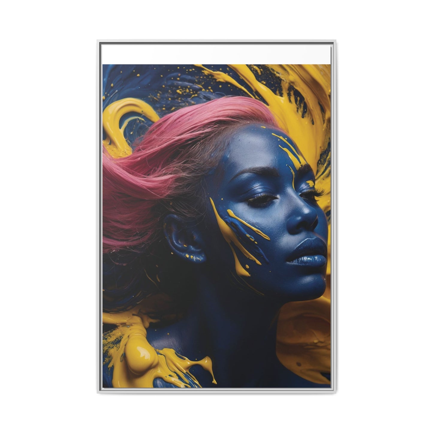 Vibrant Abstract Art Print - Multicolor Framed Canvas Wall Decor