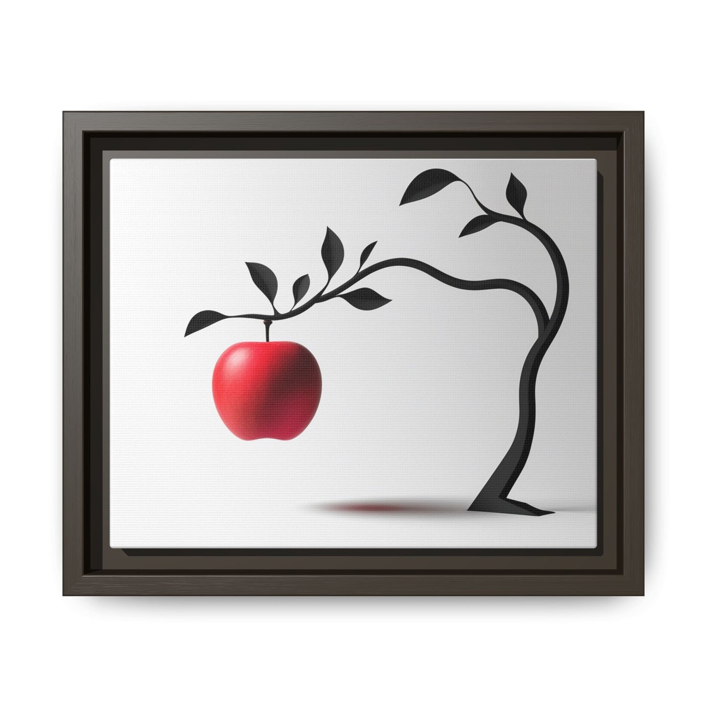 Modern Framed Canvas Art - Red Apple Tree Decor for Home & Office