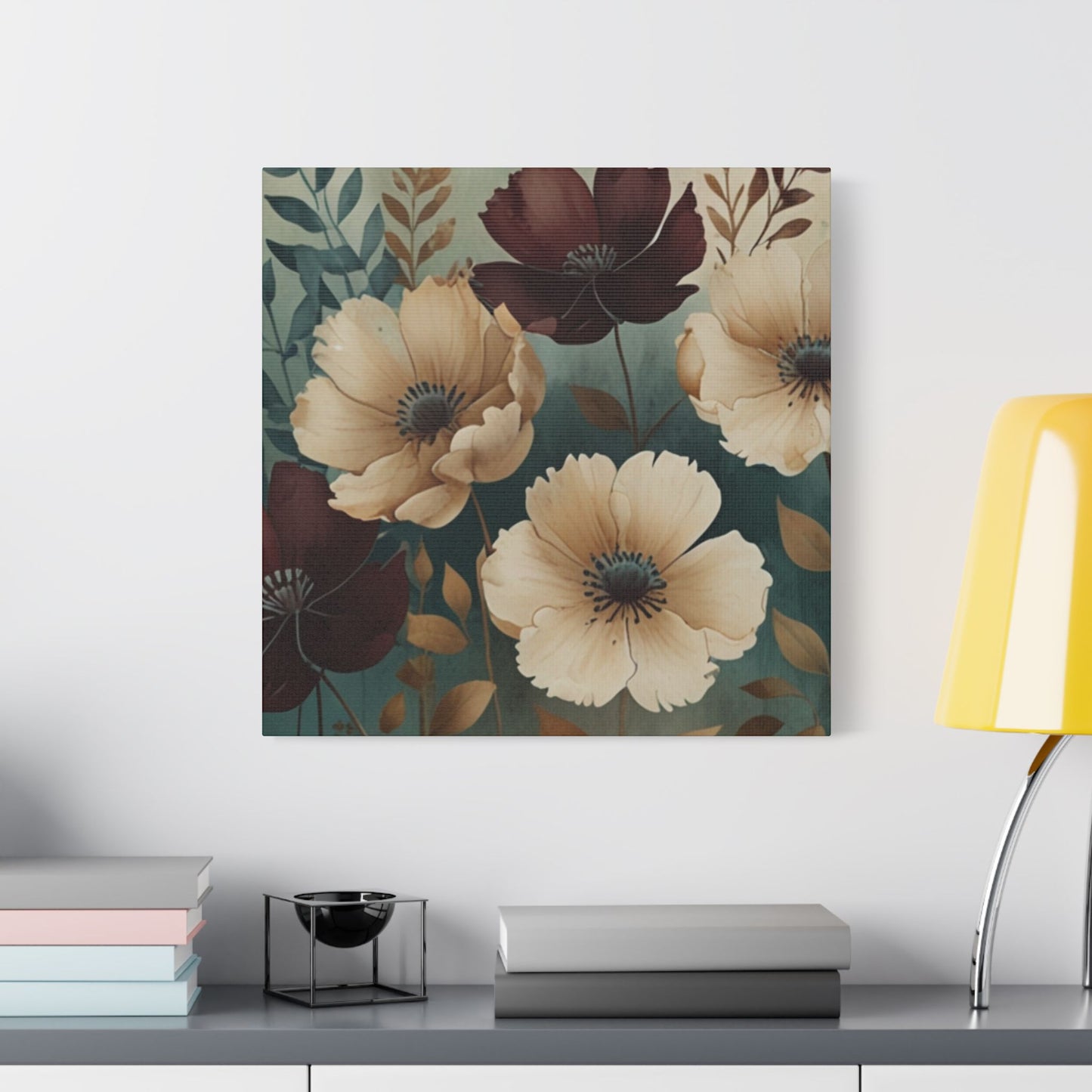Floral Satin Canvas Art | Nature-Inspired Wall Décor