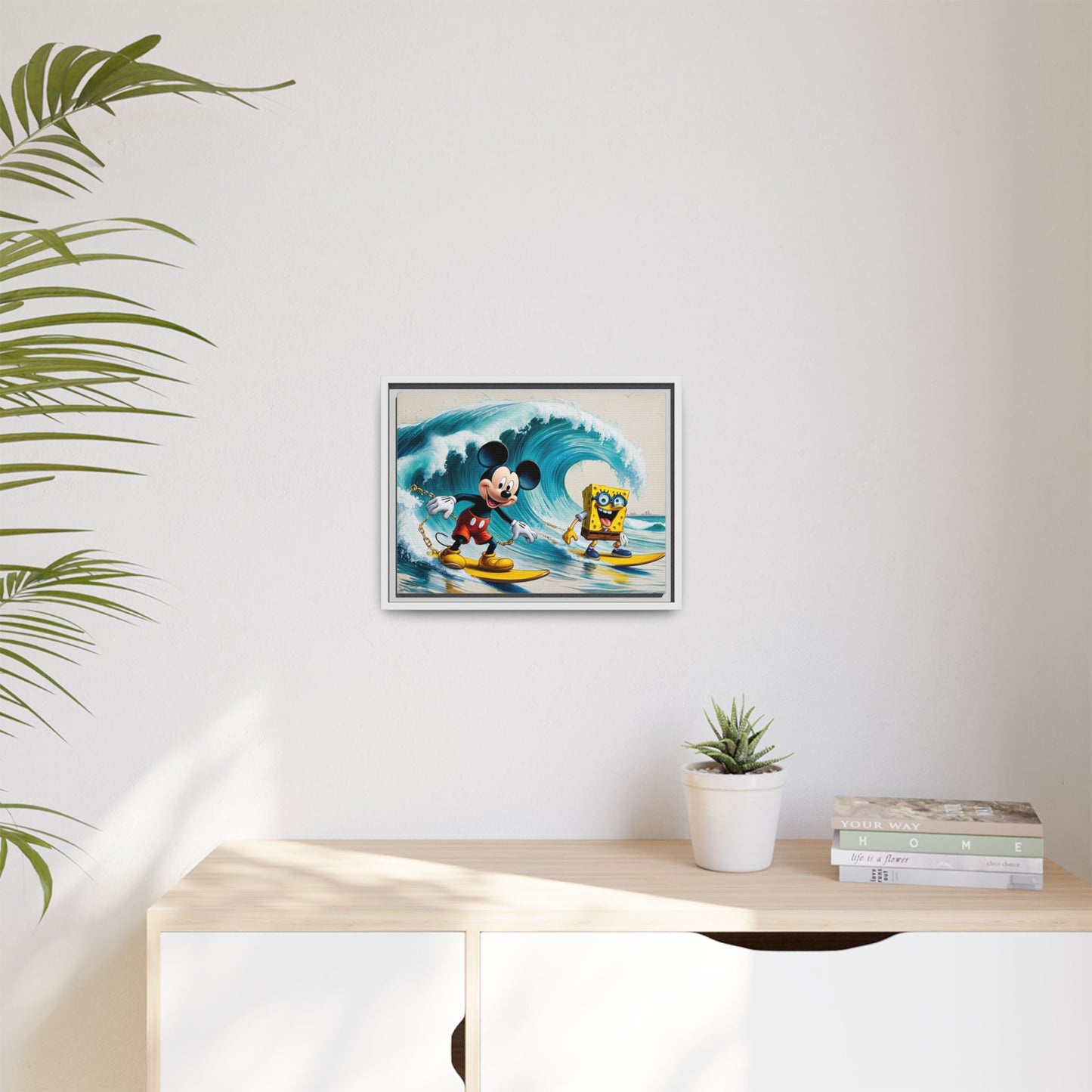 Vibrant Framed Art Print - Bold Floral Fantasy
