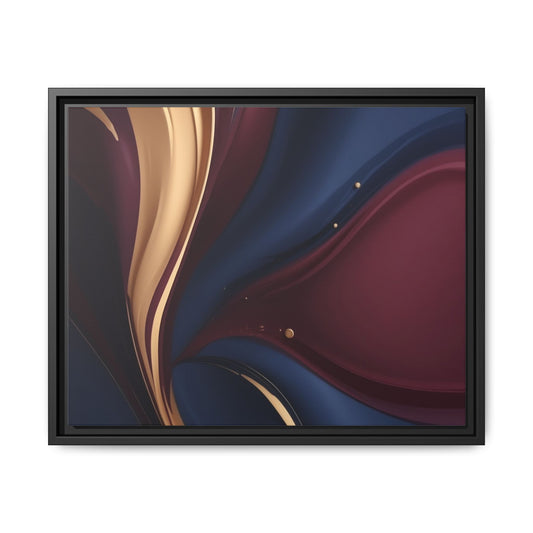 Elegant Multi-Color Framed Canvas Art - Modern Abstract Wall Decor
