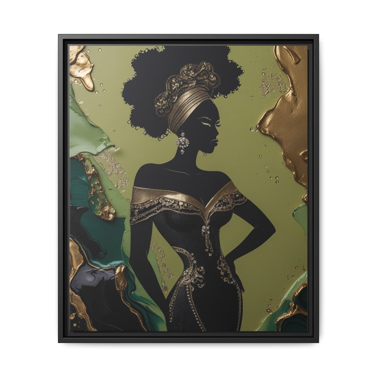 Queen in Emerald & Gold